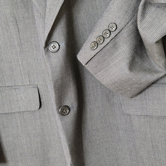 Lands End 48R Suit Blazer Gray 100% Wool - Picture 3 of 14